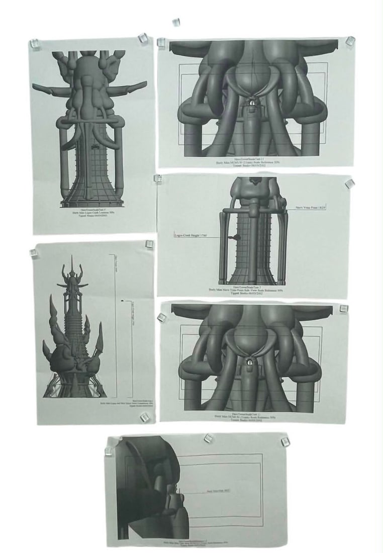 The Matrix Revolutions & Reloaded (2003) (Phil Tippett Collection) - Concept Art Collection - Lot H: The Matrix Revolutions & Reloaded (2003) (Phil Tippett Collection) - Concept Art Collection.Measuring 11" x 17" each. On regular paper.Original collection of concept art (x8 production used prints)
