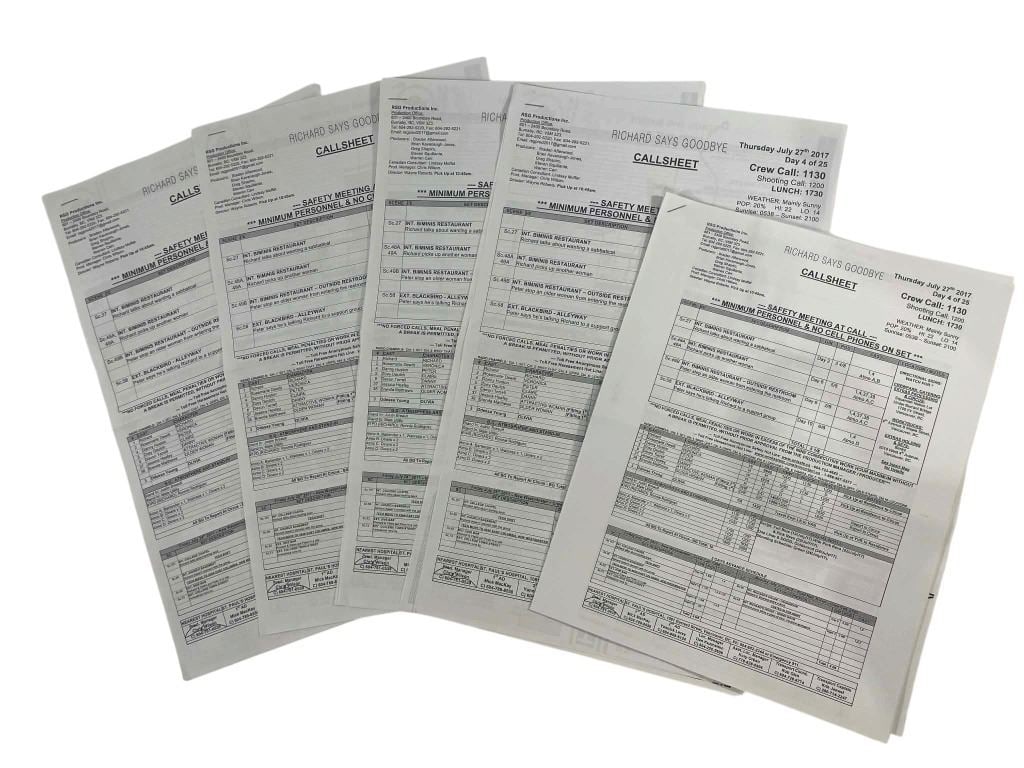 The Professor (2018 Johnny Depp) - Call Sheet Collection: The Professor (2018 Johnny Depp) - Call Sheet Collection.Original call sheet collection used in the Wayne Roberts directed comedy-drama film 'The Professor' (2018).The film stars Johnny Depp as