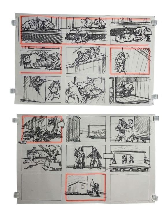 Tremors 2: Aftershocks (Phil Tippett Collection 1996) - Storyboards - Lot A (1 of 1)