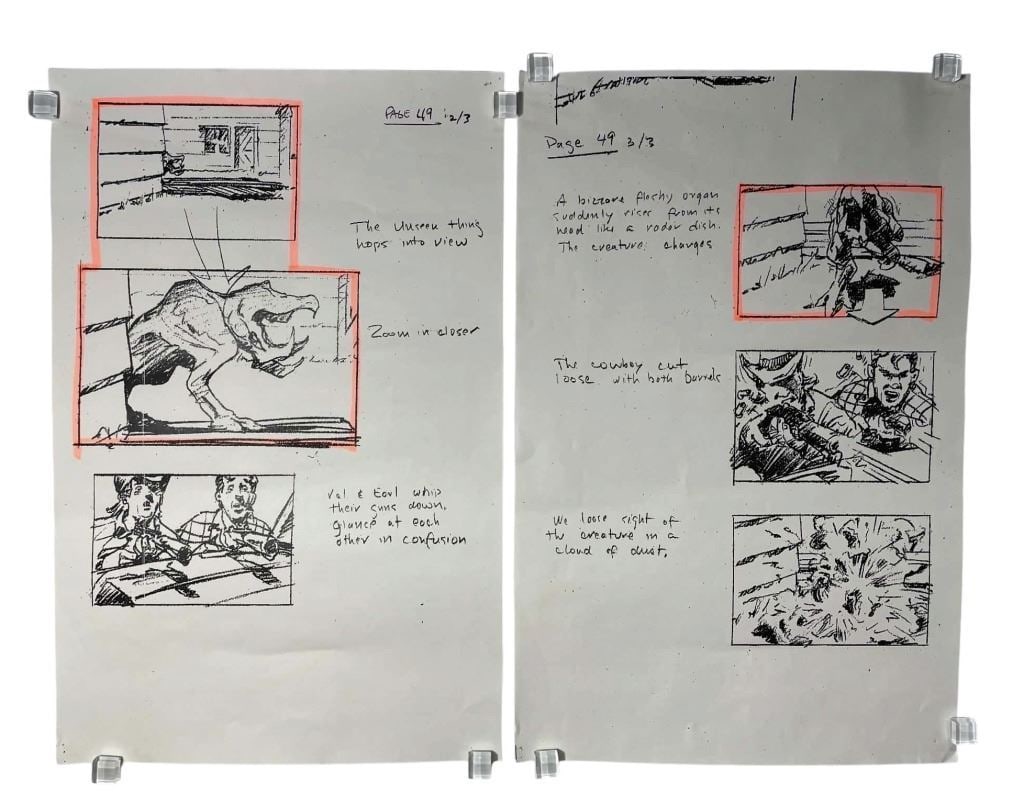 Tremors 2: Aftershocks (Phil Tippett Collection 1996) - Storyboards - Lot C (1 of 1)