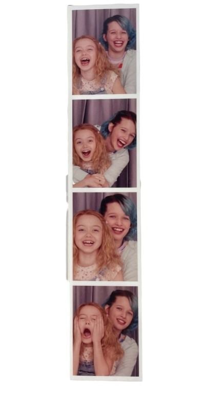 Black Widow (2021) - Black Widow And Yelena Belova Photo Booth Pictures: Black Widow (2021) - Black Widow And Yelena Belova Photo Booth Pictures.Original photo booth pictures of a young Natasha Romanoff and Yelena Belova, used in the production of the Cate Shortland