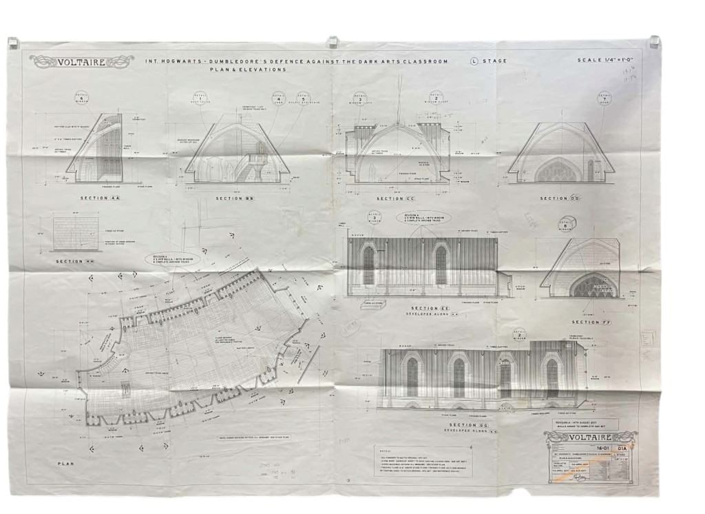 Fantastic Beasts: The Crimes of Grindelwald (2018) - Dumbledore Classrom Interior Blueprint (1 of 2)