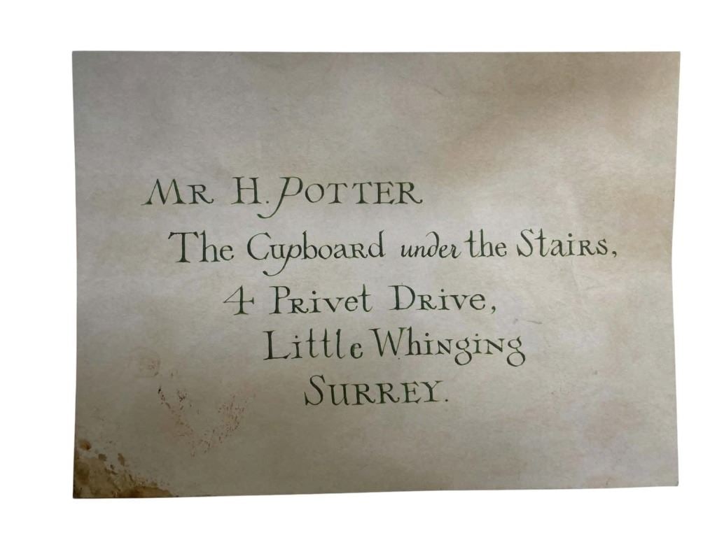 Harry Potter and the Sorcerer's Stone (2001) - Studio Tour Potter's Hogwarts Acceptance Envelope (1 of 2)