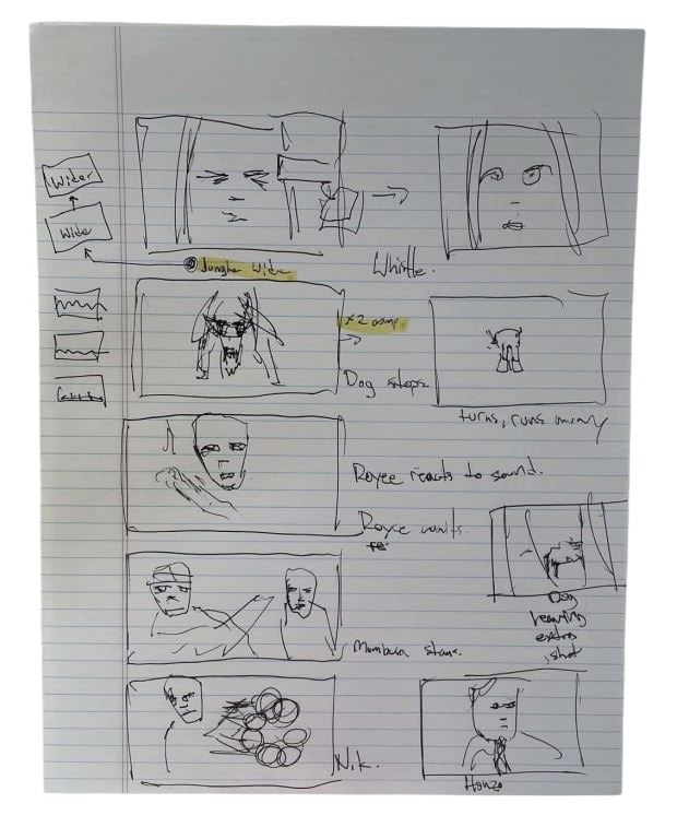 Predators (2010)- Hand Drawn Storyboard Sheet (1 of 1)