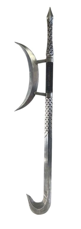 Shang-Chi and the Legend of the Ten Rings (2021) - Chinese Hook Sword: Shang-Chi and the Legend of the Ten Rings (2021) - Chinese Hook Sword.Made of rubber.Measuring 39 1/2"Original hook sword used by the films villains in the Destin Daniel Cretton directed superhero