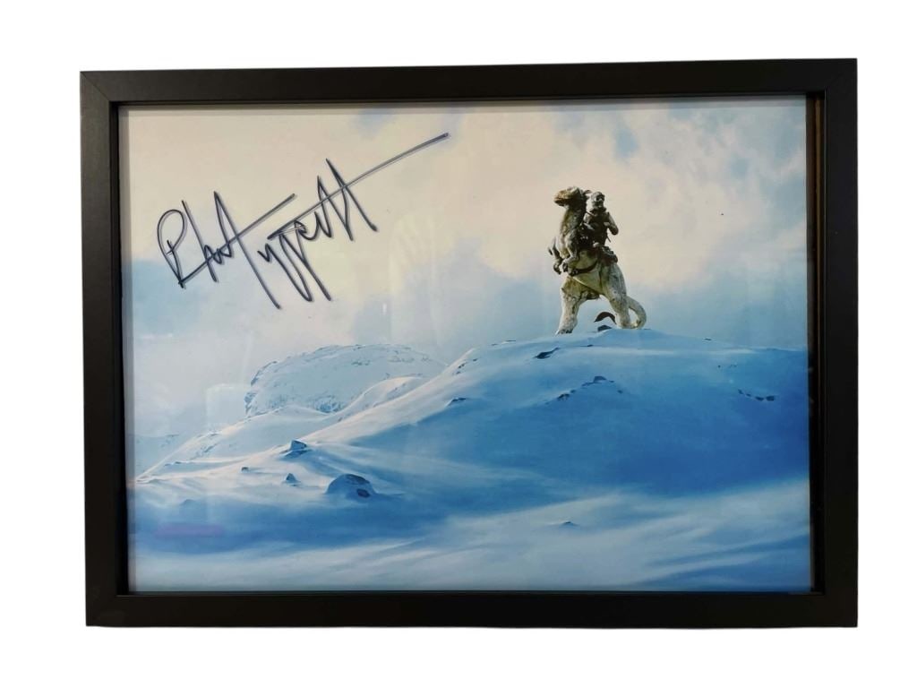 Star Wars - The Empire Strikes Back (1980) - Phil Tippett Signed Production Still - Lot A: Star Wars - The Empire Strikes Back (1980) - Phil Tippett Signed Production Still - Lot A.Measuring 13" x 17 1/2".Photo is framed and Phil Tippett has signed the outside of the glass.Original photo