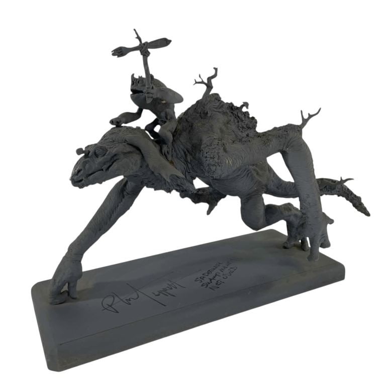 The Spiderwick Chronicles (2008) - Swamp Monster Maquette: The Spiderwick Chronicles (2008) - Swamp Monster Maquette.Base measures 13[x=#8221/] tall x 18" long x 7[x=#8221/] wide.Base is signed by Phil Tippett and is also written "Spiderwick Swamp Monster Not