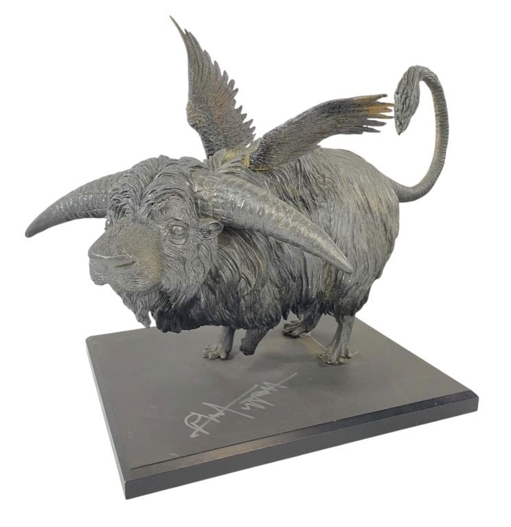 Wooly Bully (1980's) - Robert Zemeckis Flying Bull Creature Maquette- Signed (1 of 7)