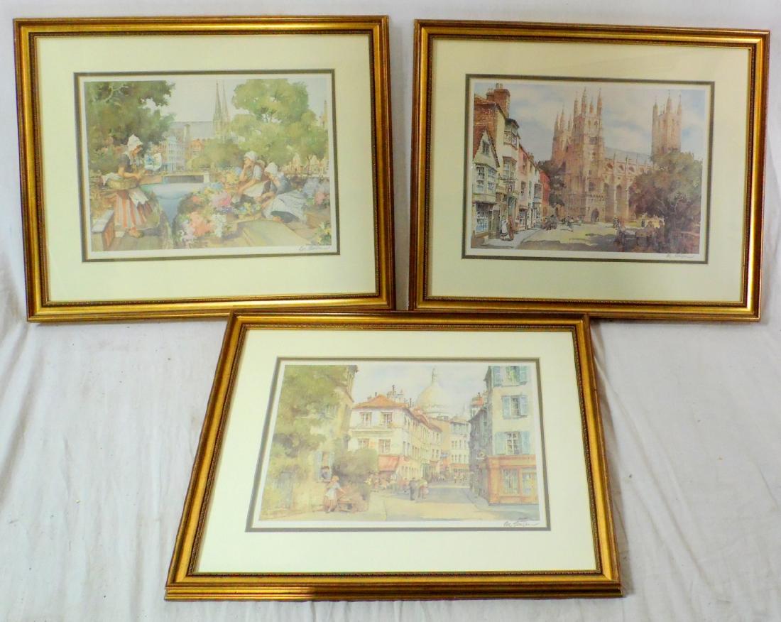 3 Signed Eric Richard Sturgeon ( 1920-1999) Framed: 3 Signed Eric Richard Sturgeon ( 1920-1999) Framed Prints. Signed Eric Sturgeon lower right in pencil. 21 x 17 inches. (3 Items)