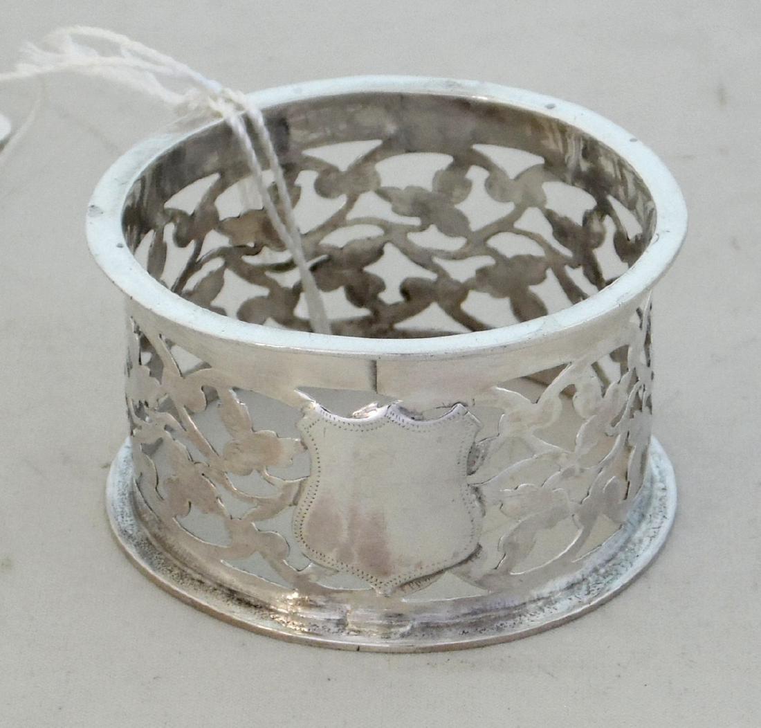 Edwardian Sterling Silver Pierced Napkin Ring  with (1 of 1)