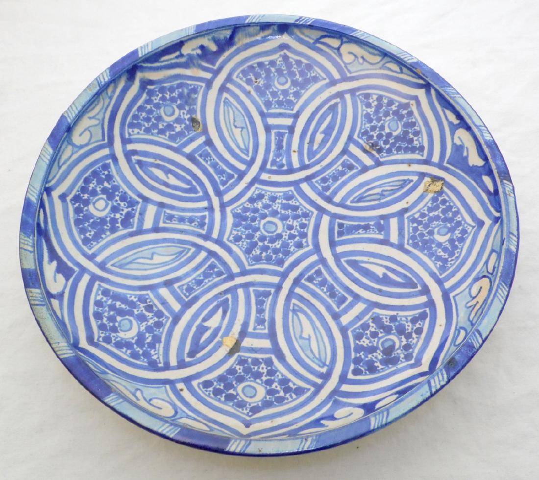 Antique Early Islamic Iznik Pottery Footed Dish (1 of 2)