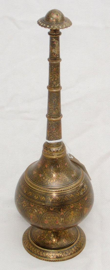 Indian Old Vintage Brass Rose Water Vintage Tall Brass Rosewater Sprinkler
