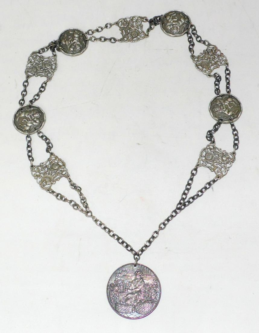 Antique Silver Plated Horticultural Chain (1 of 5)