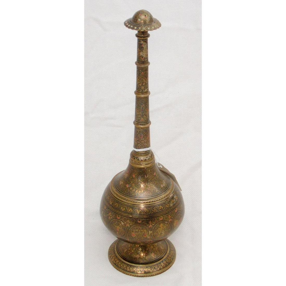Indian Old Vintage Brass Rose Water Vintage Tall Brass Rosewater Sprinkler