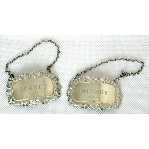 Vintage Silver Whisky & Brandy Decanter Labels Oct 26, 2019 Cooper