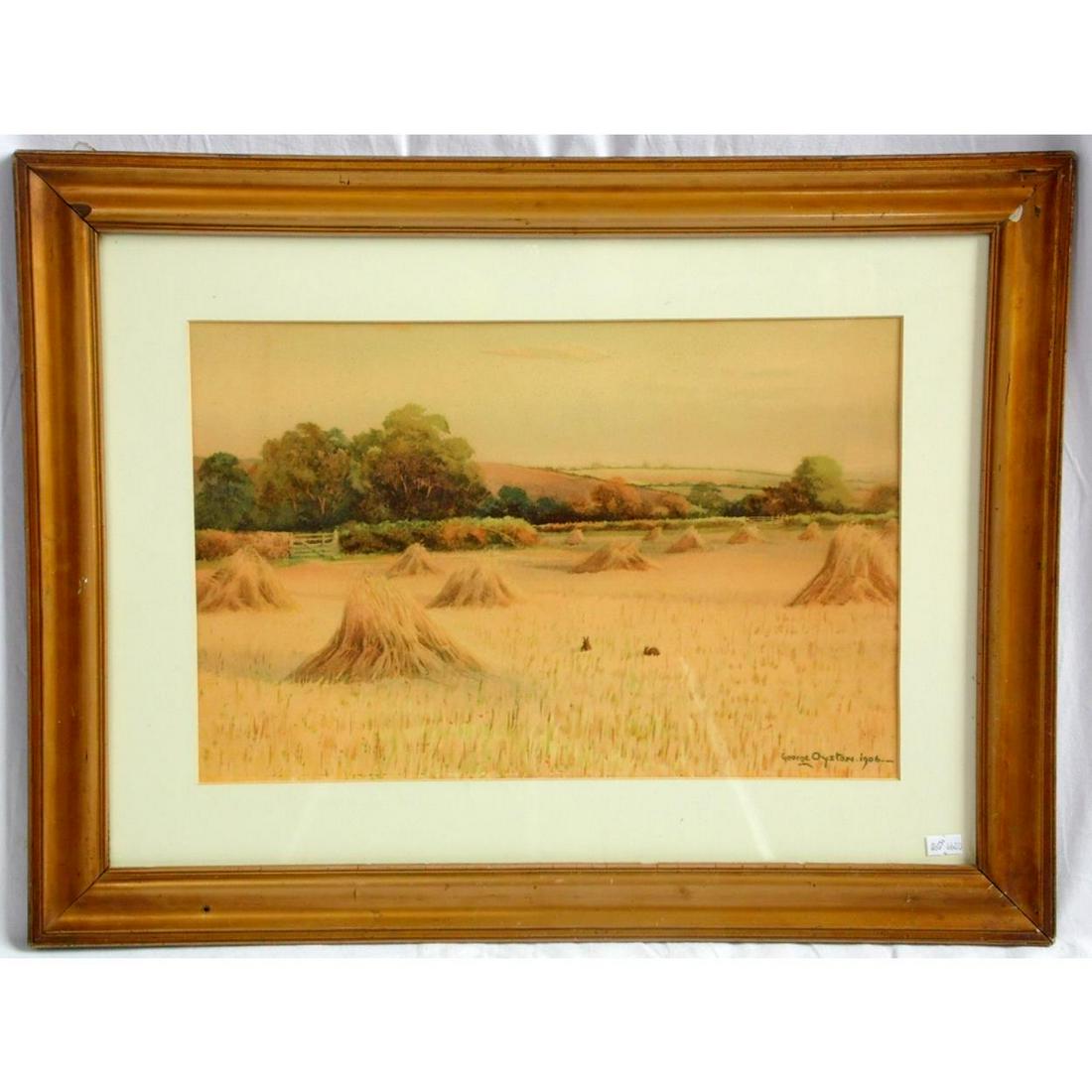 George Oyston 1861-1937 Country Landscape Painting (1 of 1)