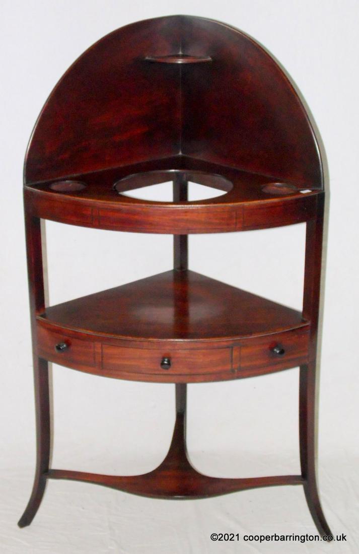 Regency Mahogany Corner Washstand. Early 19th.c (1 of 1)