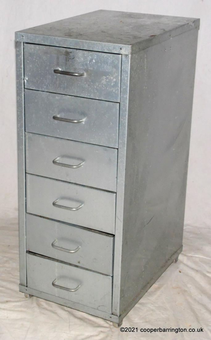 Vintage Galvanised 6 Drawer Steel Filing Nov 20, 2021