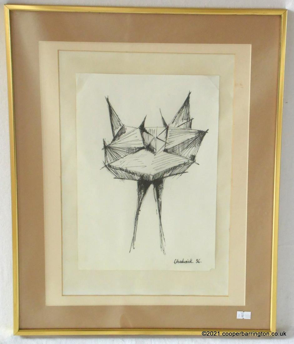 Lynn Russell Chadwick Abstract Pen and Ink (1 of 2)