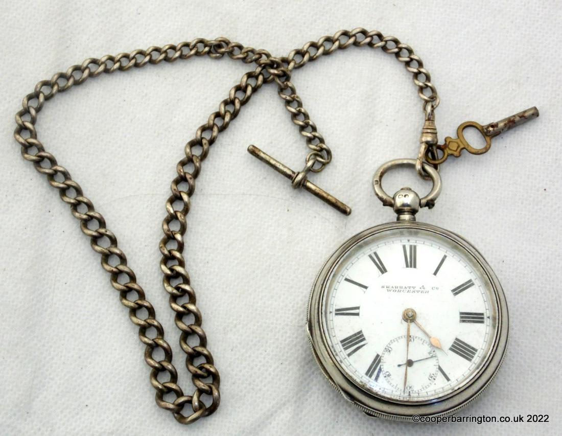 1894 Skarratt & Co, Worcester Silver Pocket Watch (1 of 1)