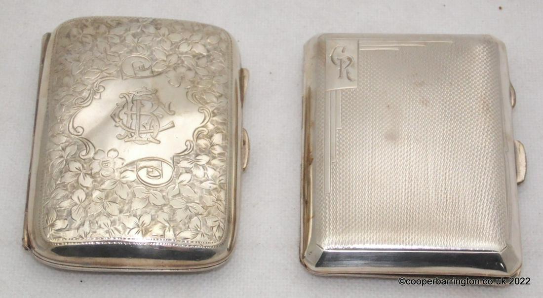 Edwardian and KGV Sterling Silver Cigarette Cases (1 of 1)