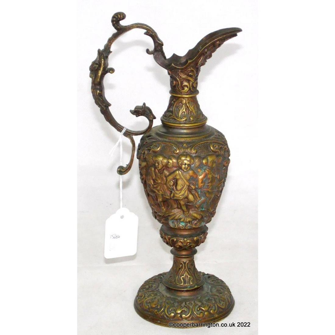 Antique Continental Decorative Bronze Ewer (1 of 2)