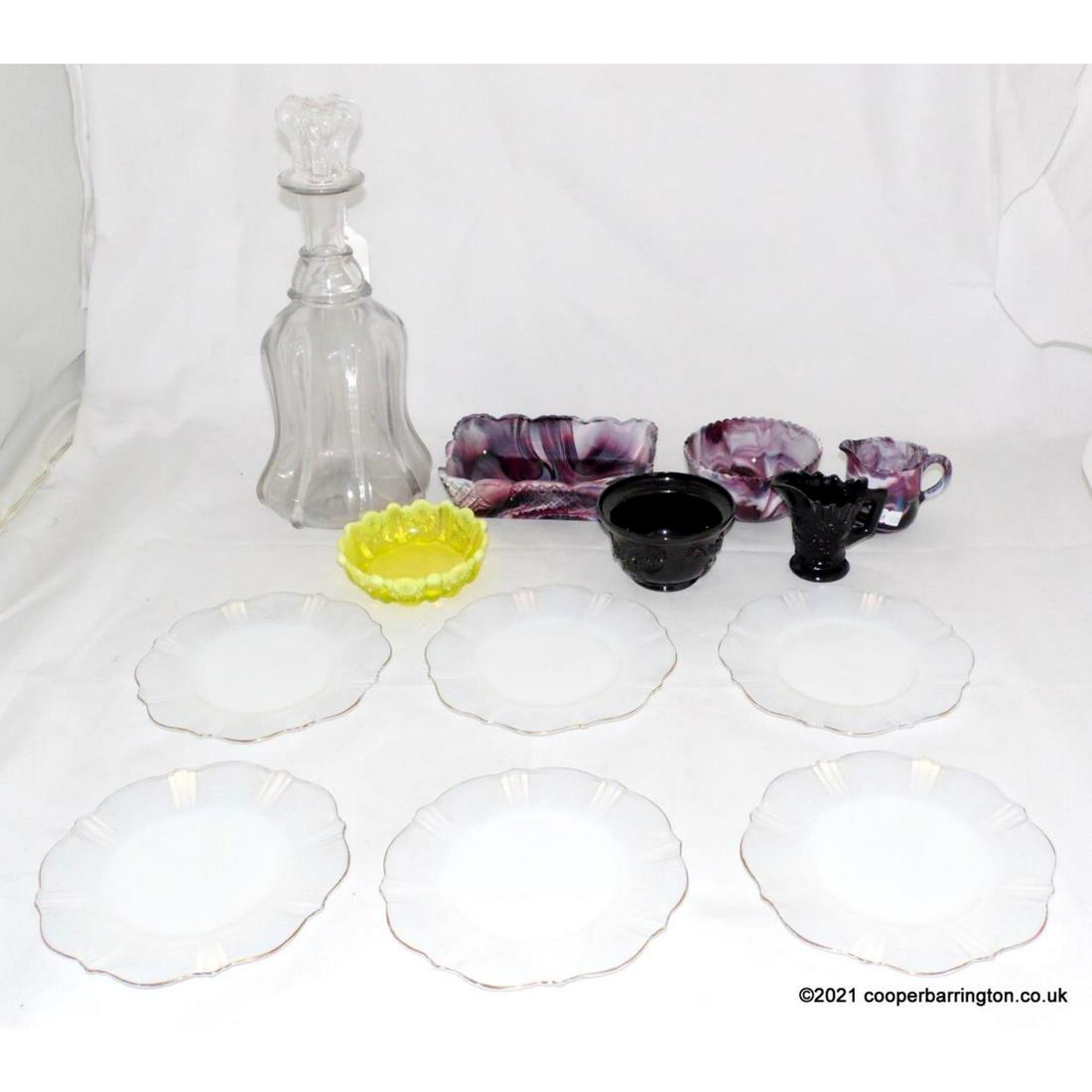 Victorian Malachite,Uranium ,Vaseline, Black Glass (1 of 5)