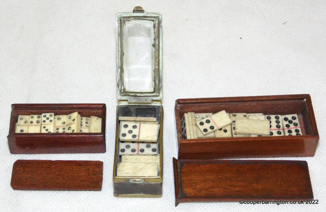 Vintage Sets of Miniature Dominoes (1 of 2)