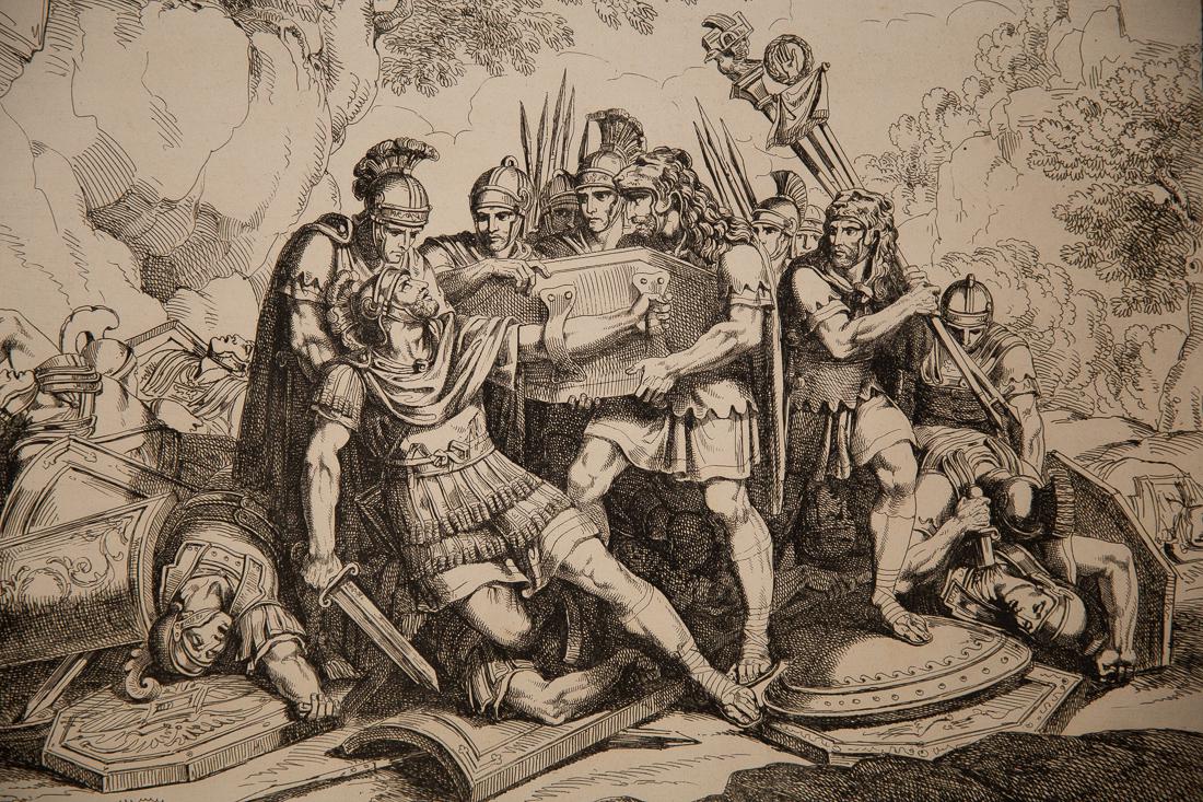 History Of Rome Etching - Pinelli: Etching on woven paper depictiong the history of Rome by Bartolomeo Pinelli 1816. Approx 22"x17"