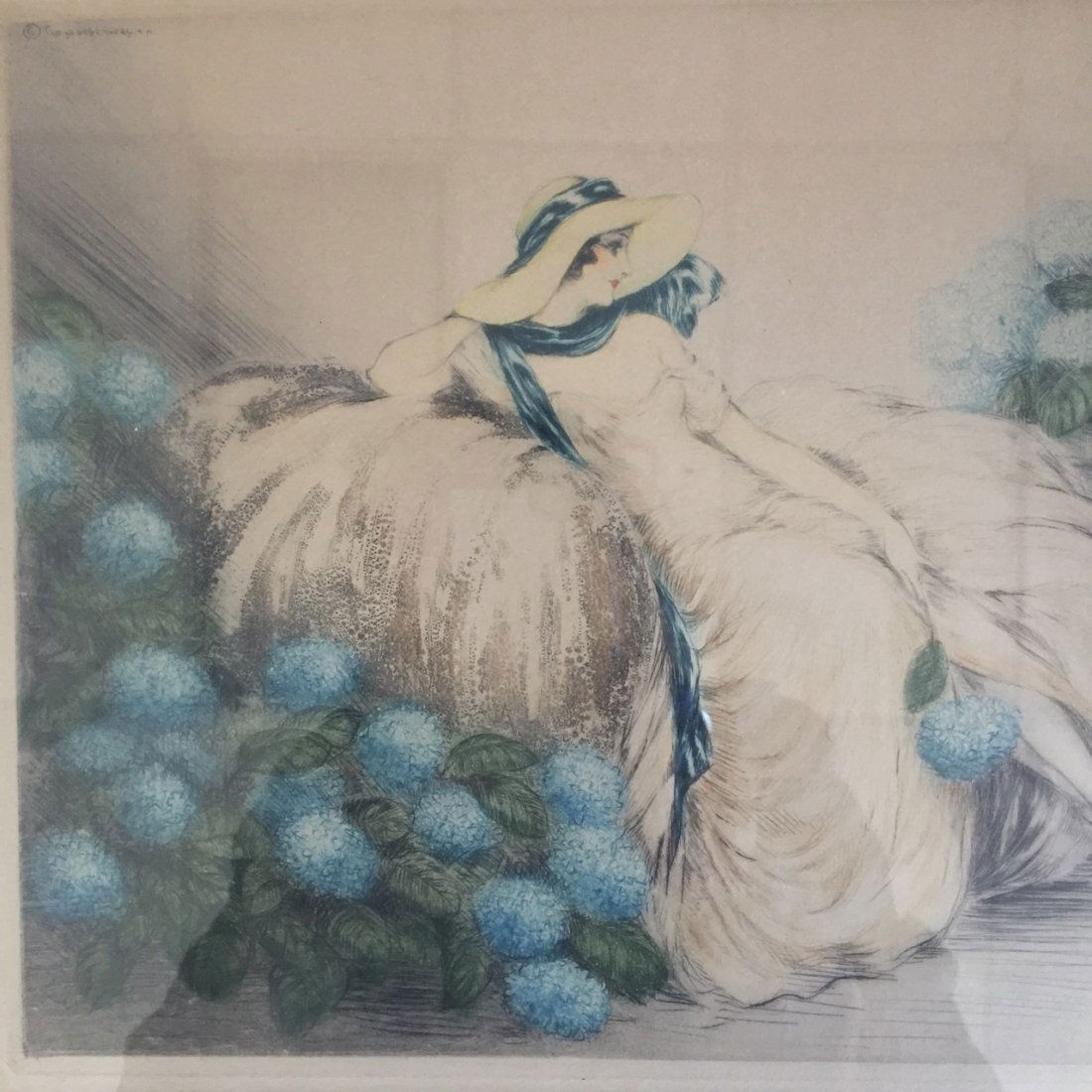 Original Louis ICart Dry Point Etching (1 of 3)