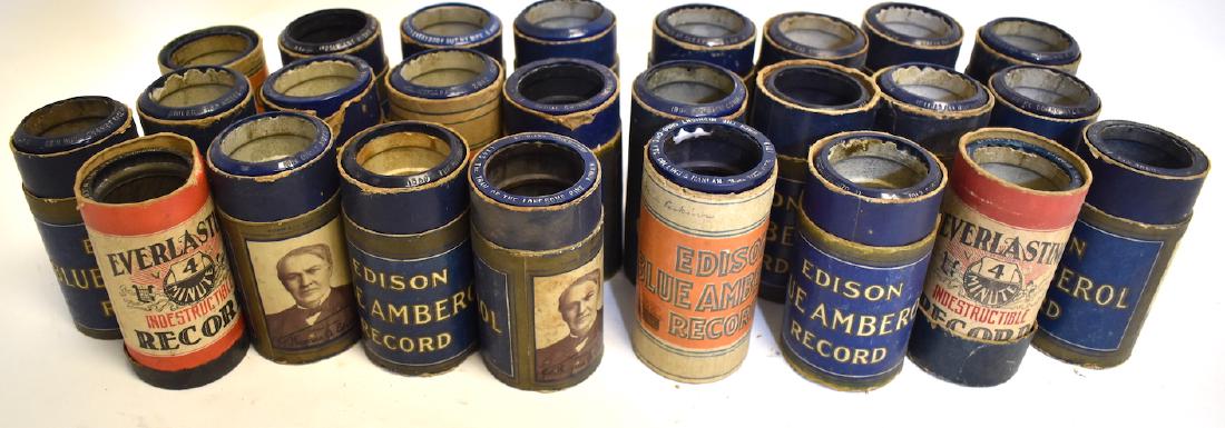 25 original Edison Amberola music cylinders: lot of 25 original Edison Amberola music cylinders in original boxes 4"