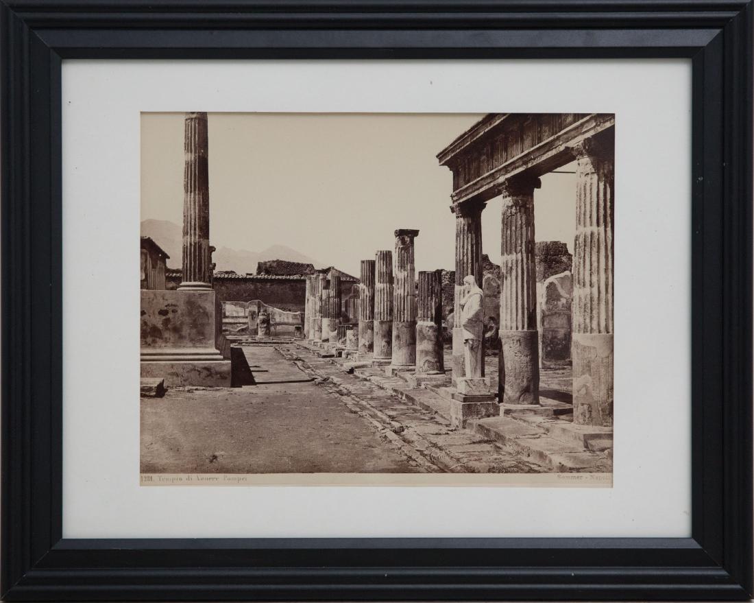 Georgio Sommer photograph of Pompei Temple of Venus: Albumen silver print of Pompeii Temple of Venus by Georgio Sommer Circa 1880 8" x 10"