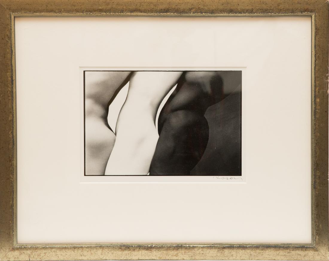 Signed Eikoh Hosoe Silver Print of nude torso dancers: Eikoh Hosoe Embrace #60 1971 pencil signed silver print, 16" x 20"