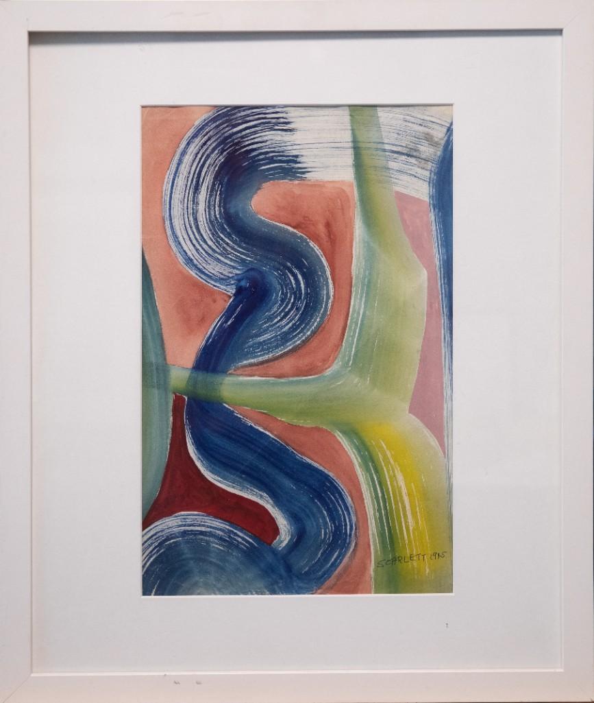 Rolph Scarlett Mid Century Signed Gouache on Paper (1 of 6)