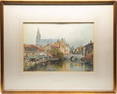 Richard Henry Wright Watercolor Gouache of Chartres,