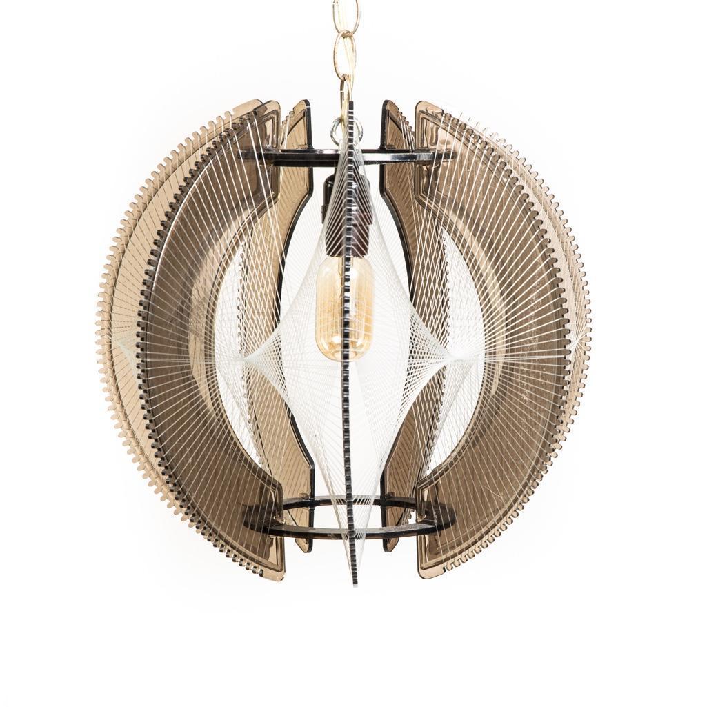 Lucite and Acrylic String Chandelier (1 of 5)