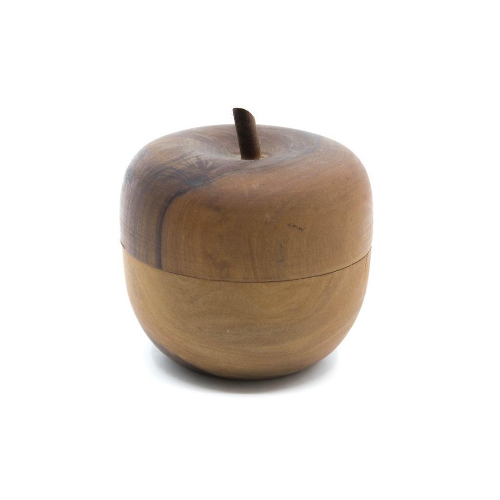 Antique Apple Shaped Carved Tea Caddie (1 of 4)