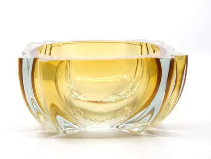 Alfredo Barbini Golden Murano Glass Bowl (1 of 6)
