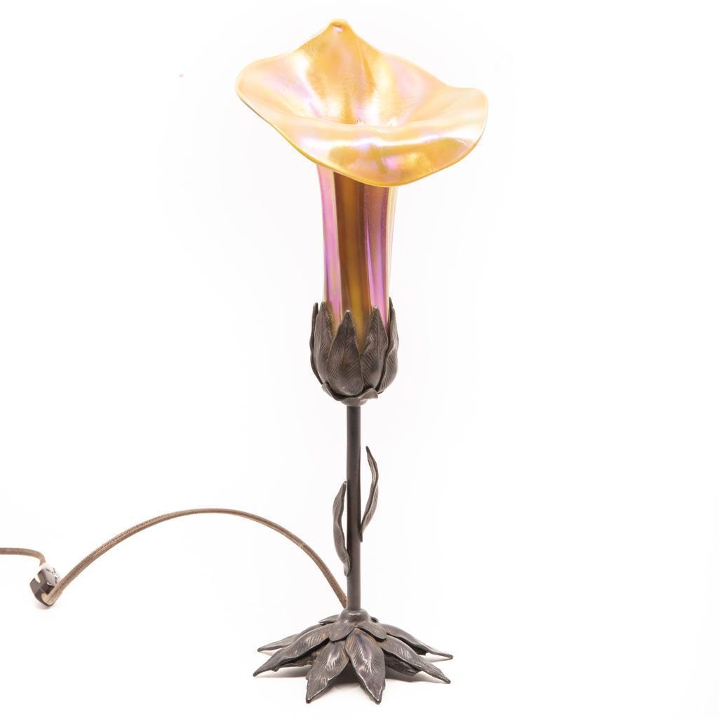Vintage Art Nouveau Tulip Lamp (1 of 10)