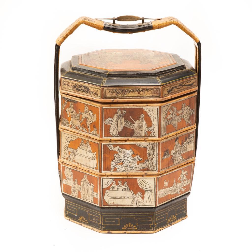 Vintage Chinese Hand Painted 3 Tier Wedding (1 of 9)