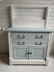 Shabby chic washstand with towel bar
