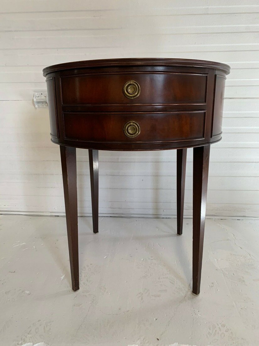 Sgd. Kittinger round mahogany drum table (1 of 5)