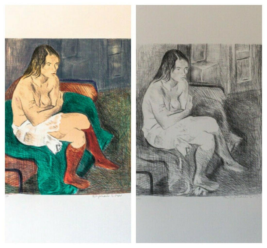 Raphael Soyer  Woman in Red Stockings Portfolio Suite (1 of 3)