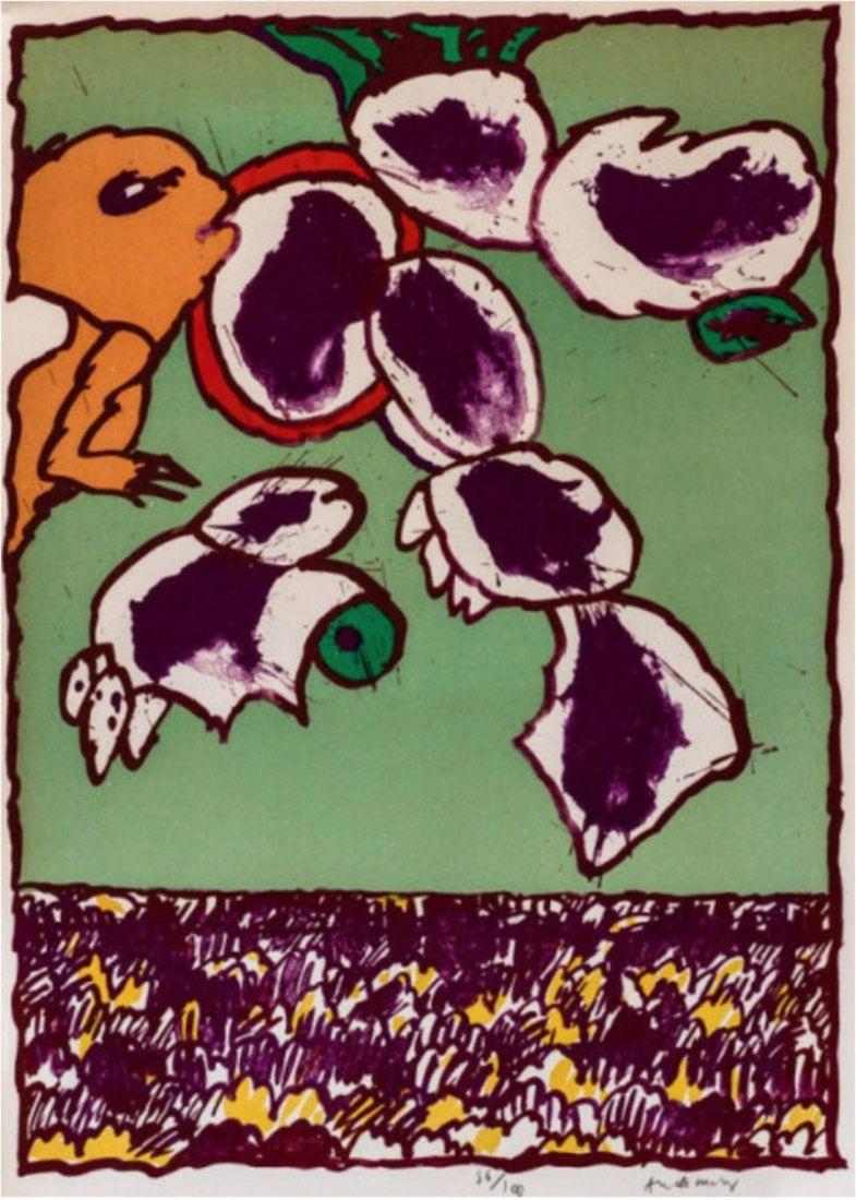 Pierre Alechinsky Galactic Flying Object: Artist: Pierre Alechinsky Title: Galactic Flying Object Year: 1978 Dimensions: 25.5 in. by 18.5 in. Edition: From the limited edition of 100 Medium: Lithograph<