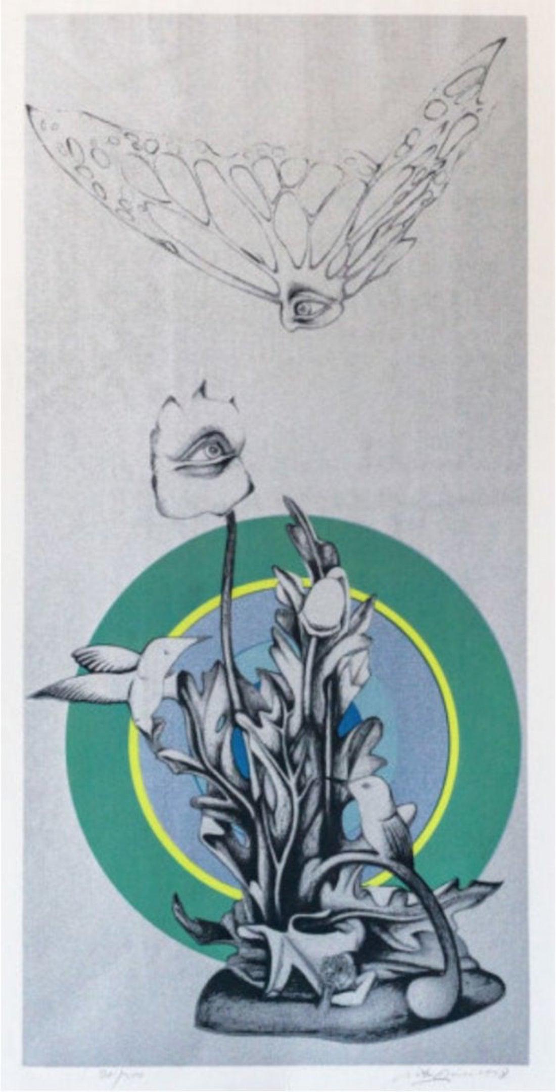 Rita Simon Encounter: Artist: Rita Simon Title: Chance Encounter Year: 1978 Dimensions: 40 in. by 21 in. Edition: From the limited edition of 300 Medium: Screenprint Condi