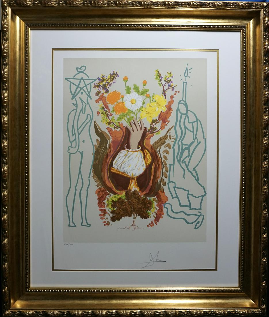 Salvador Dali Renaissance: Artist: Salvador Dali Title: Renaissance Year: 1978 Dimensions:Paper: 29.3 in. by 21 in. Framed: 33 in. by 40 in. Edition Number: 108/250 Medium: Lithograph