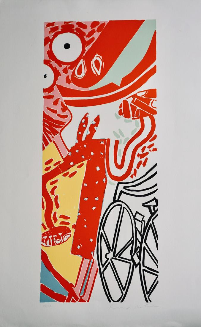 Knox Martin Woman With Bicycle (1 of 2)