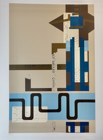Lee Adler, 'Modern Collage 1', Hand Signed Limited Edition Screenprint with Hand Collage
