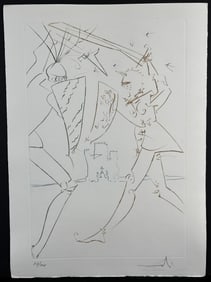 Salvador Dali, 'La Quete du Graal  - The Pass of Gadalore',  Hand Signed Limited Edition Etching