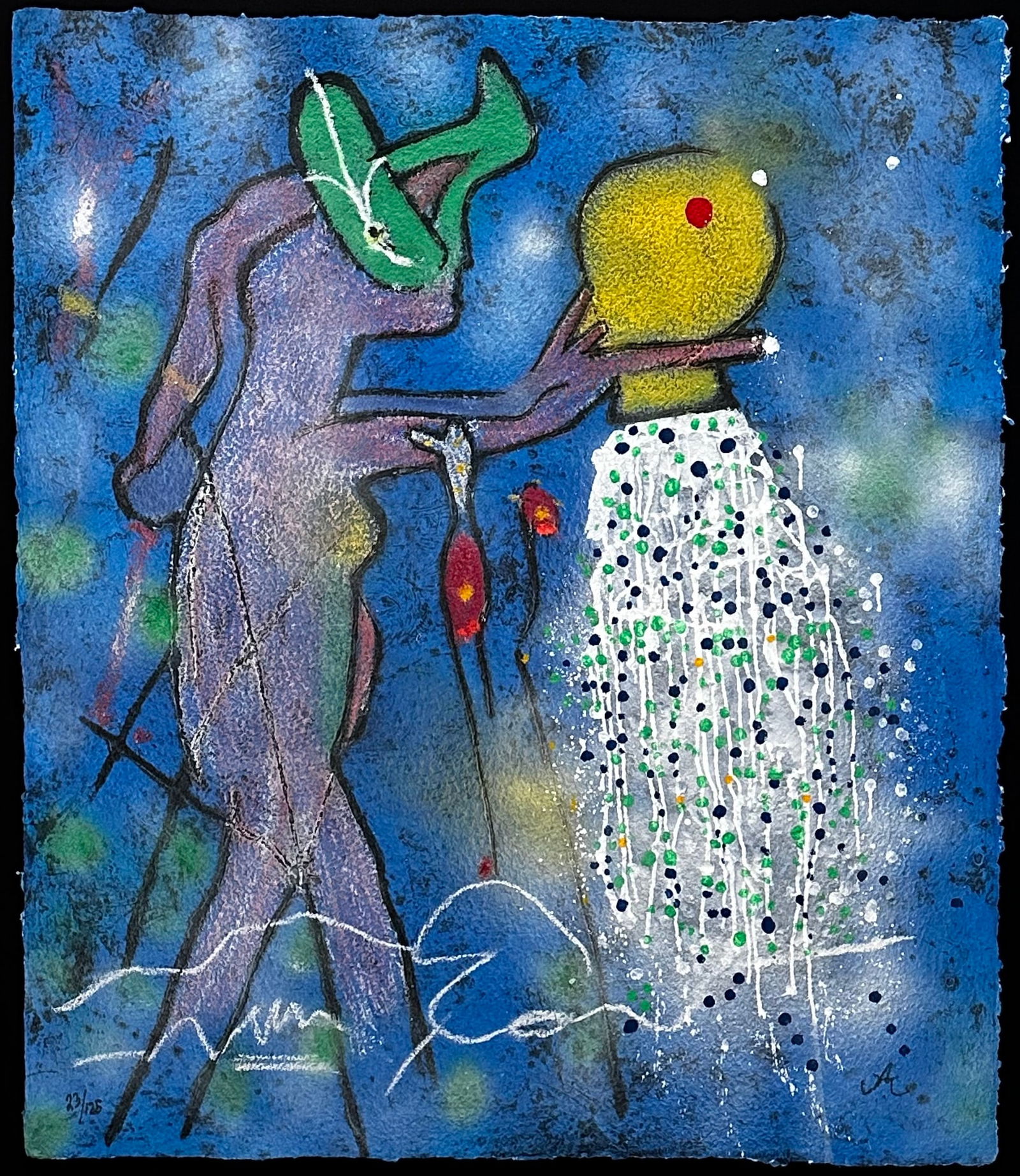 Roberto Matta La Dulce Acqua Vita Hand Signed Carborundum Etching on Handmade Paper (1 of 4)
